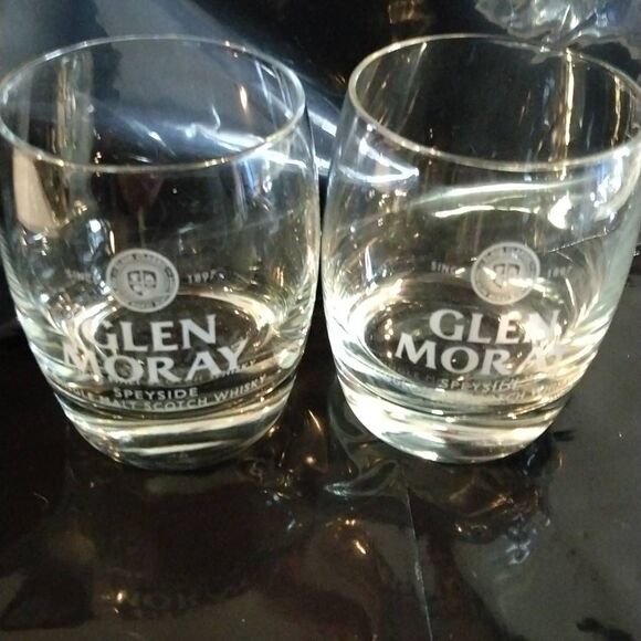 2 Glen Moray Scotch Whiskey Rocks Glasses - Picture 1 of 8